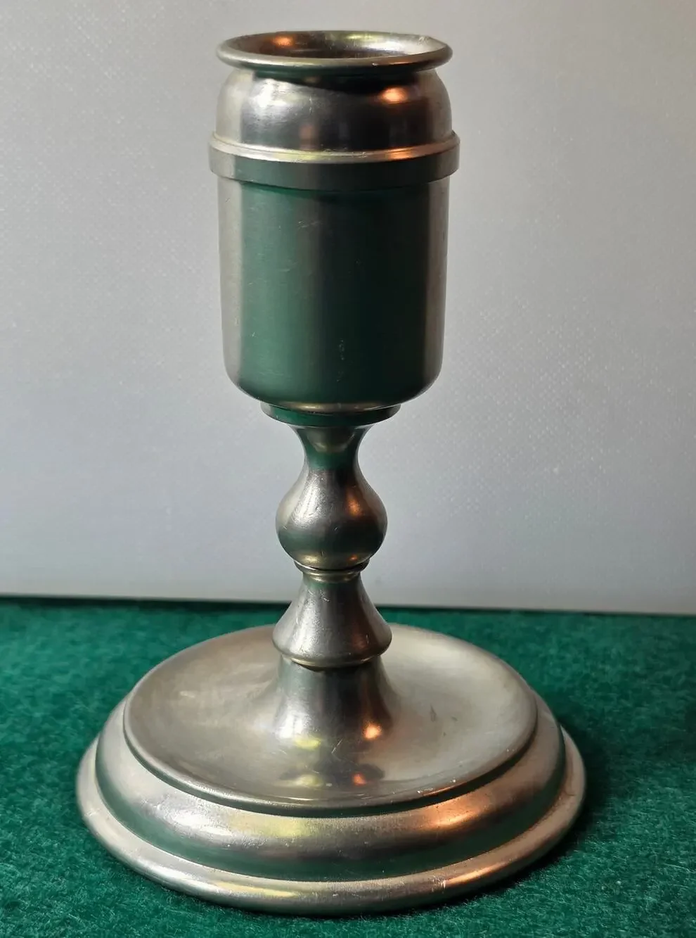 Vintage Royal Holland Pewter Candlestick by KMD Daalderop